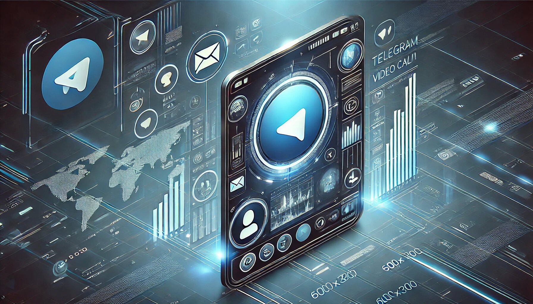DALL·E 2025-03-04 13.57.18 - A sleek, tech-inspired illustration of Telegram’s messaging and video call feature. The screen should display futuristic communication elements, glowi_proc.jpg