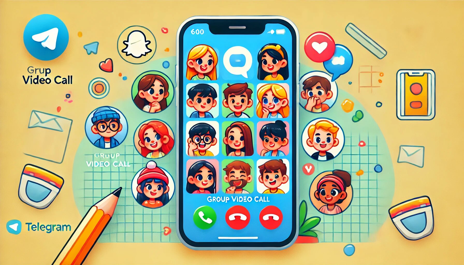 DALL·E 2025-03-04 14.09.35 - A cartoon-style image of a group video call feature from Telegram, showing cartoon characters interacting with each other on their smartphones. The ba_proc.jpg